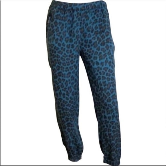 Young Fabulous & Broke Pants - Young Fabulous & Broke Martino Leopard Print Joggers Womens Size Medium